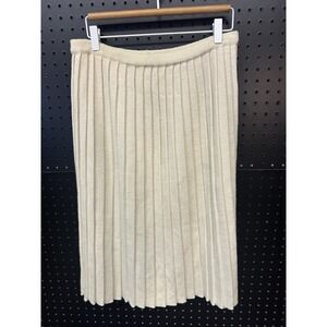 Vintage Courrèges Paris Pleated Knit Wool Skirt Made in‎ Italy Size M